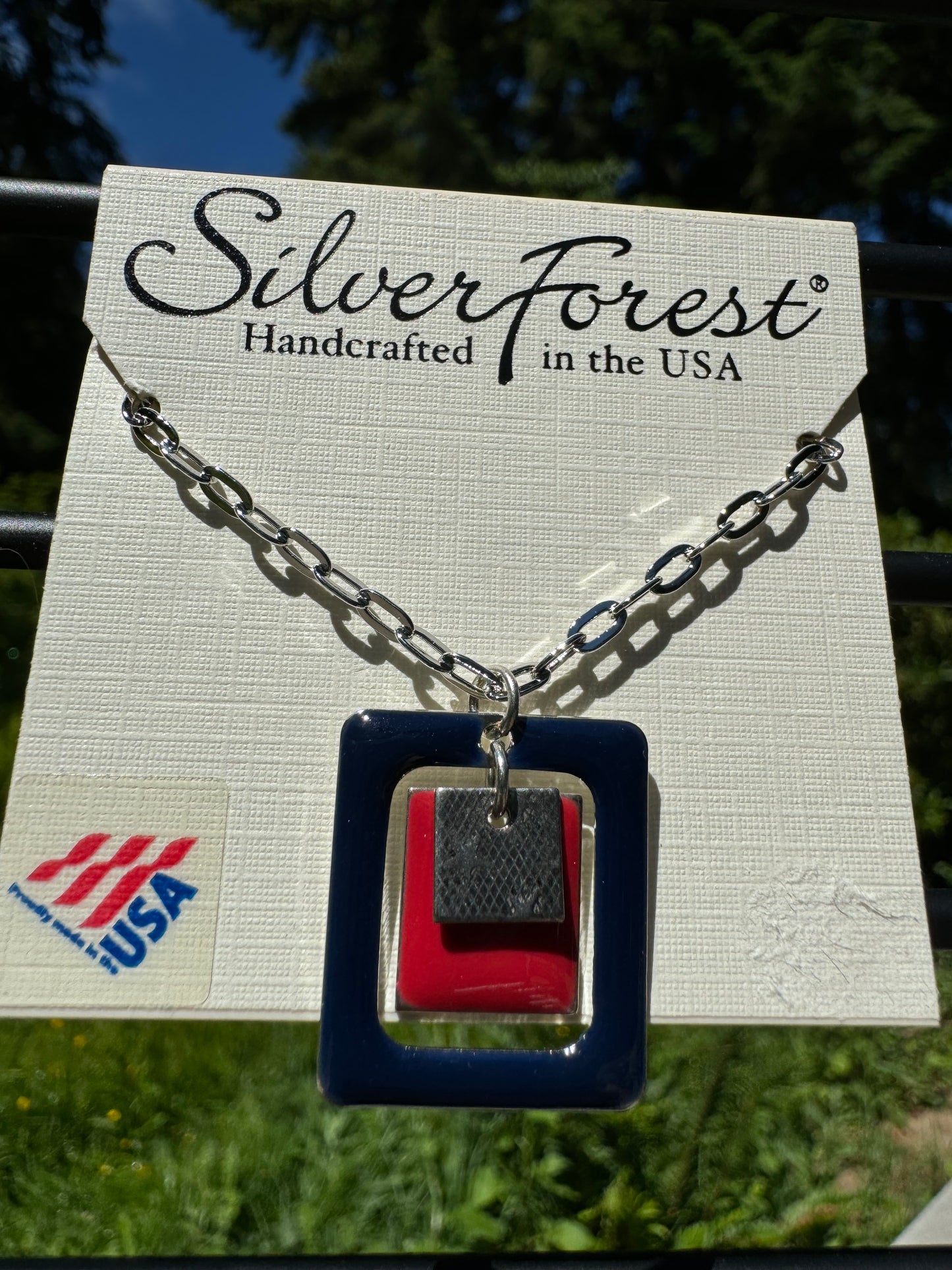 Silver Forest Red White and Blue Set