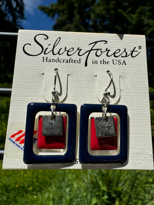 Silver Forest Red White and Blue Set