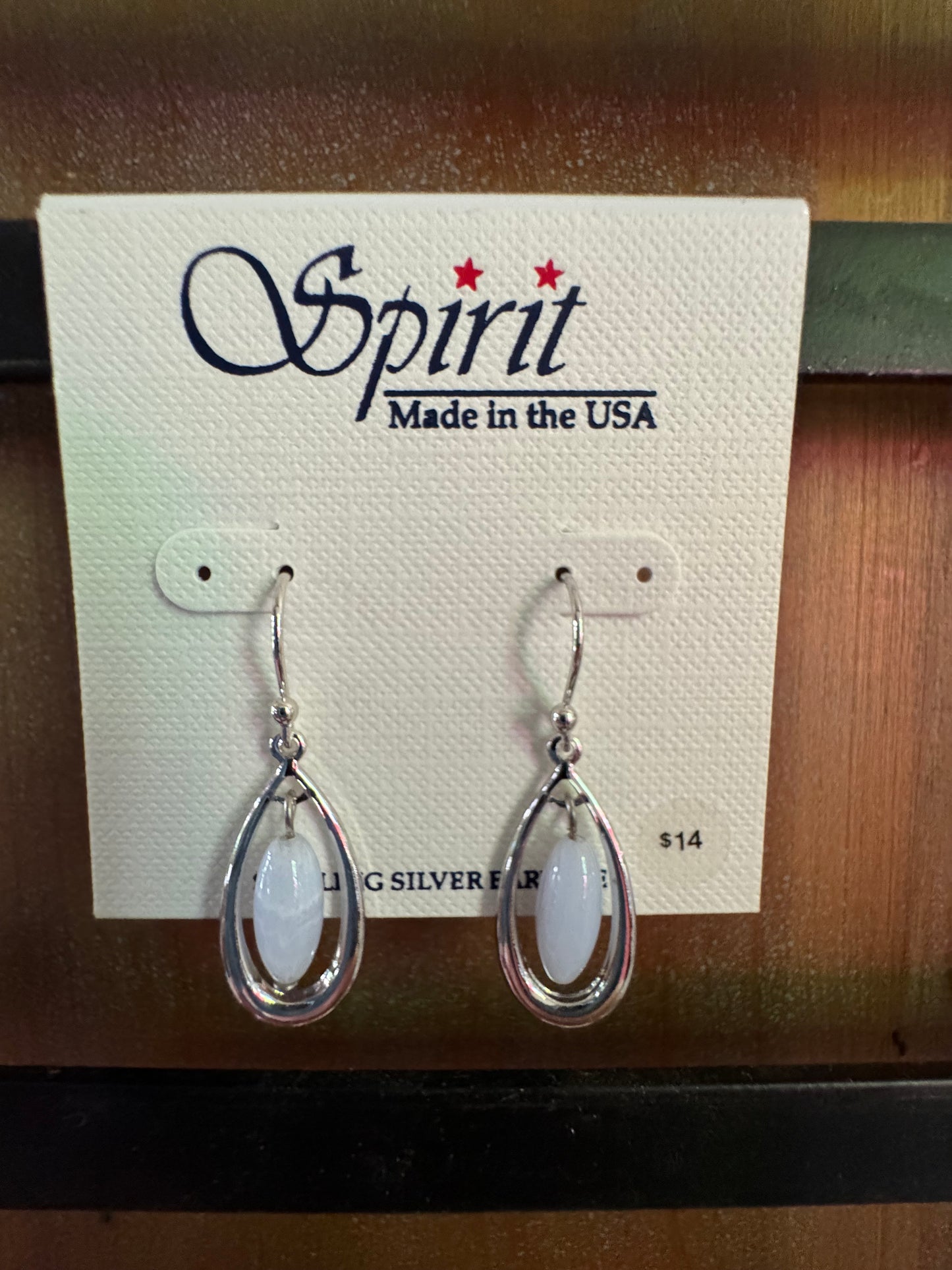 Spirit White Drop Earrings