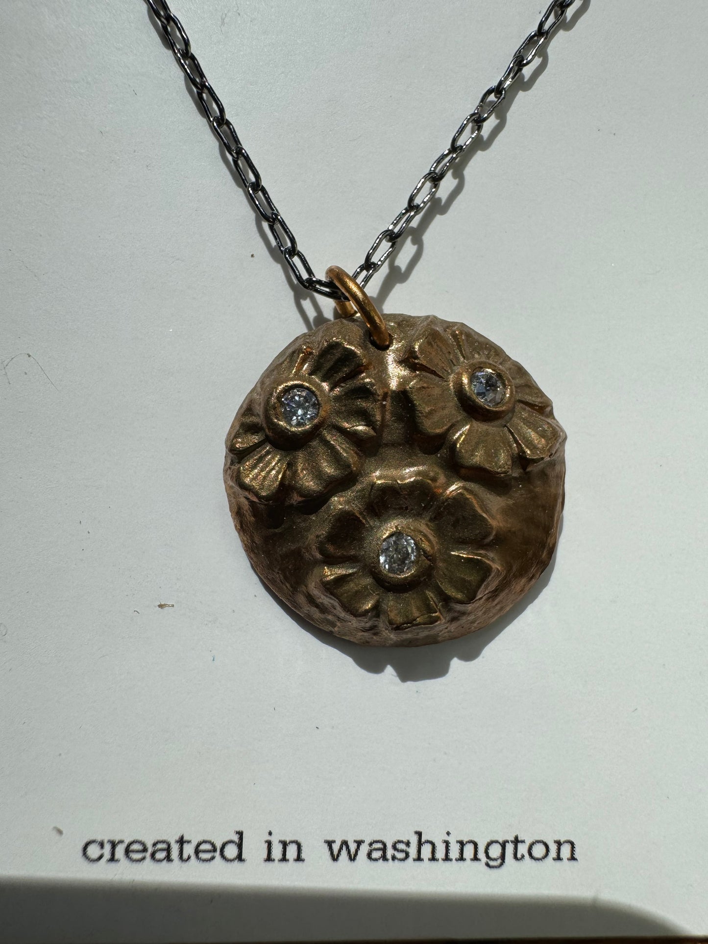 Necklace - Shift Accessories - Bronze Flowers -Deborah Funches