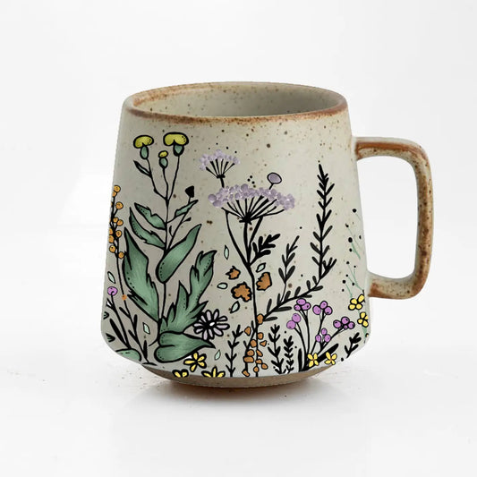 Mug - Floral Harmony Stoneware