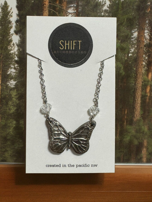 Necklace - Shift Accessories Steel Pendant - Butterfly - Deborah Funches