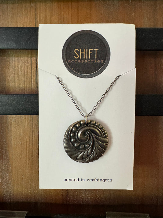 Necklace - Shift Accessories Pendant - Steel Wave -Deborah Funches