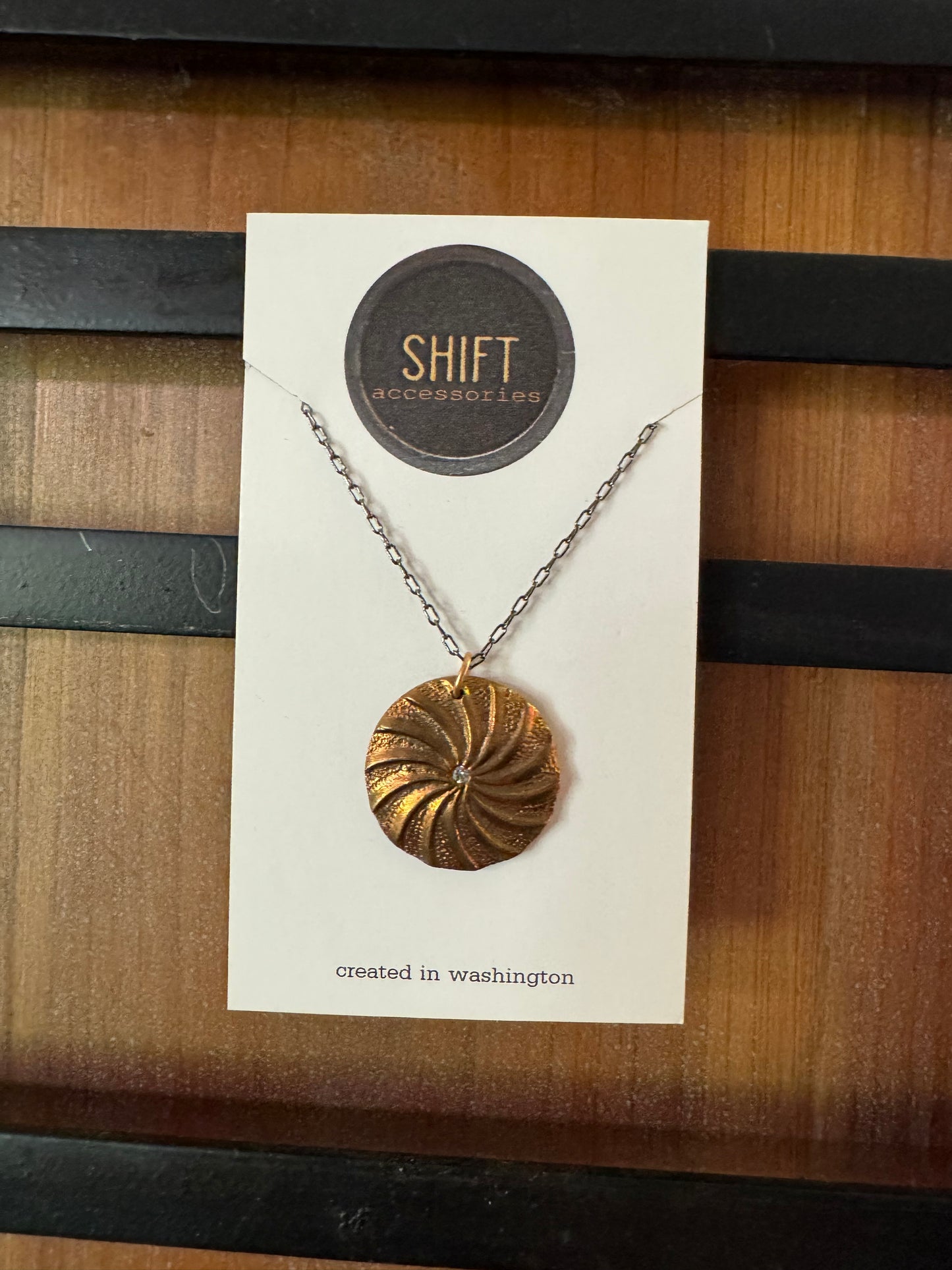 Necklace - Shift Accessories Pendant - Bronze Mandala -Deborah Funches