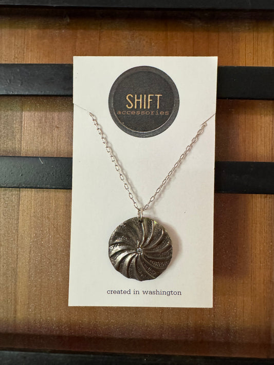 Necklace - Shift Accessories - Steel Mandala -Deborah Funches