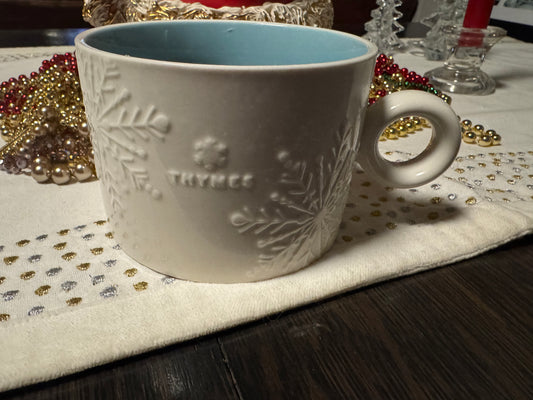 Thymes Hot Cocoa Peppermint Large Mug Candle