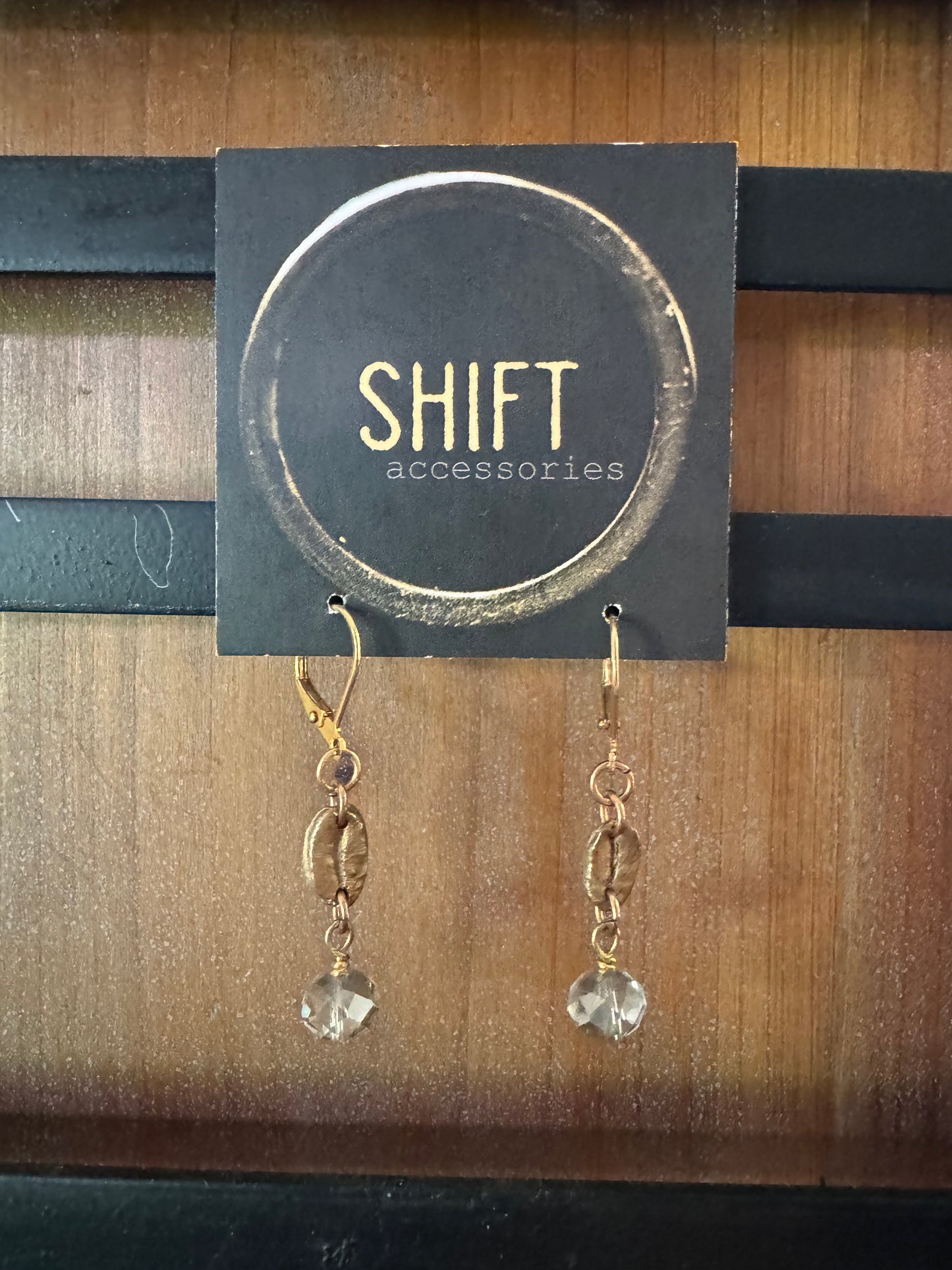 Earrings- Shift Accessories Earrings - Bronze Coffee Beans  -Deborah Funches