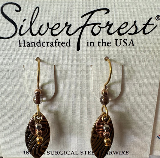 Silver Forest Single Leaf Earrings