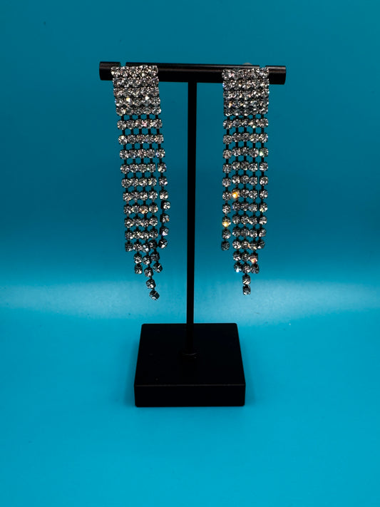 Earrings - Rhinestone Waterfall