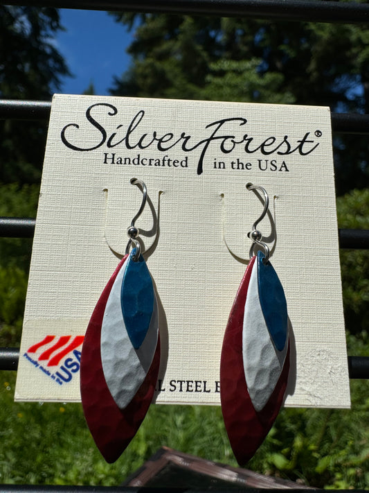 Silver Forest Red White and Blue