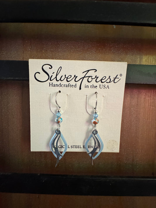 Silver Forest Blue Dangle