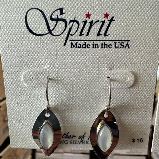 Spirit Mother of Pearl Drops Earrings