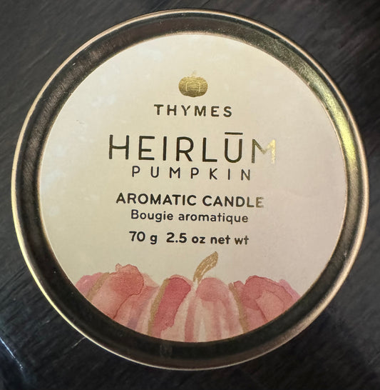 Thymes Heirlum Pumpkin Aromatic Candle - Travel Tin