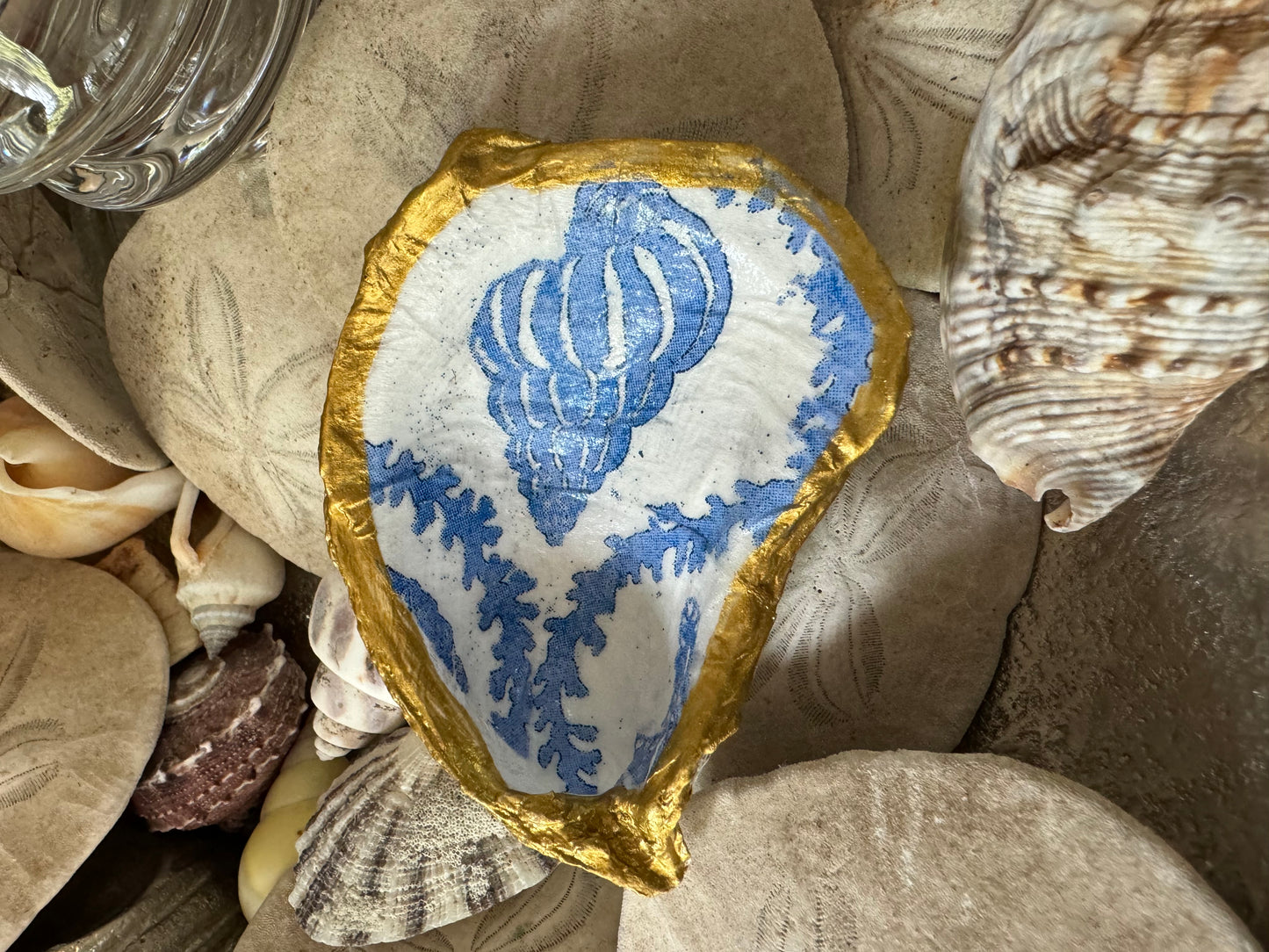 Jewelry Dish - Blur Seashell Print Oyster