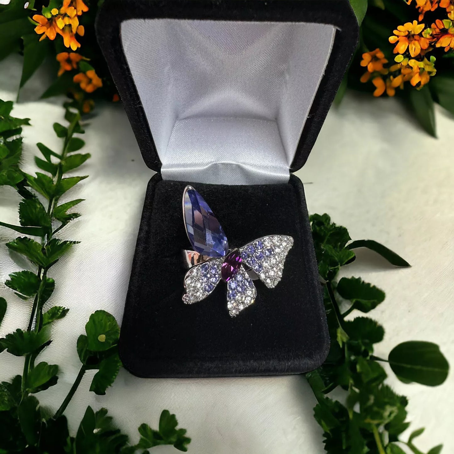 Ring - Park Lane "MARIPOSA" RING Crystal Butterfly Ring Pretty! SIZE 8